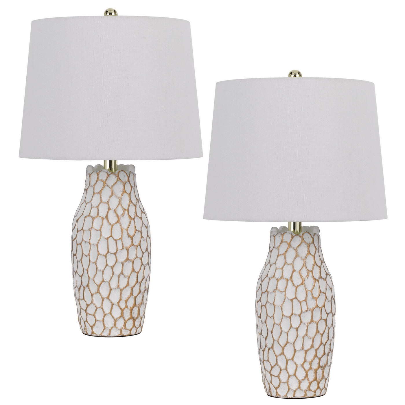 100W Elmira Ceramic table lamp. Priced and sold as pairs