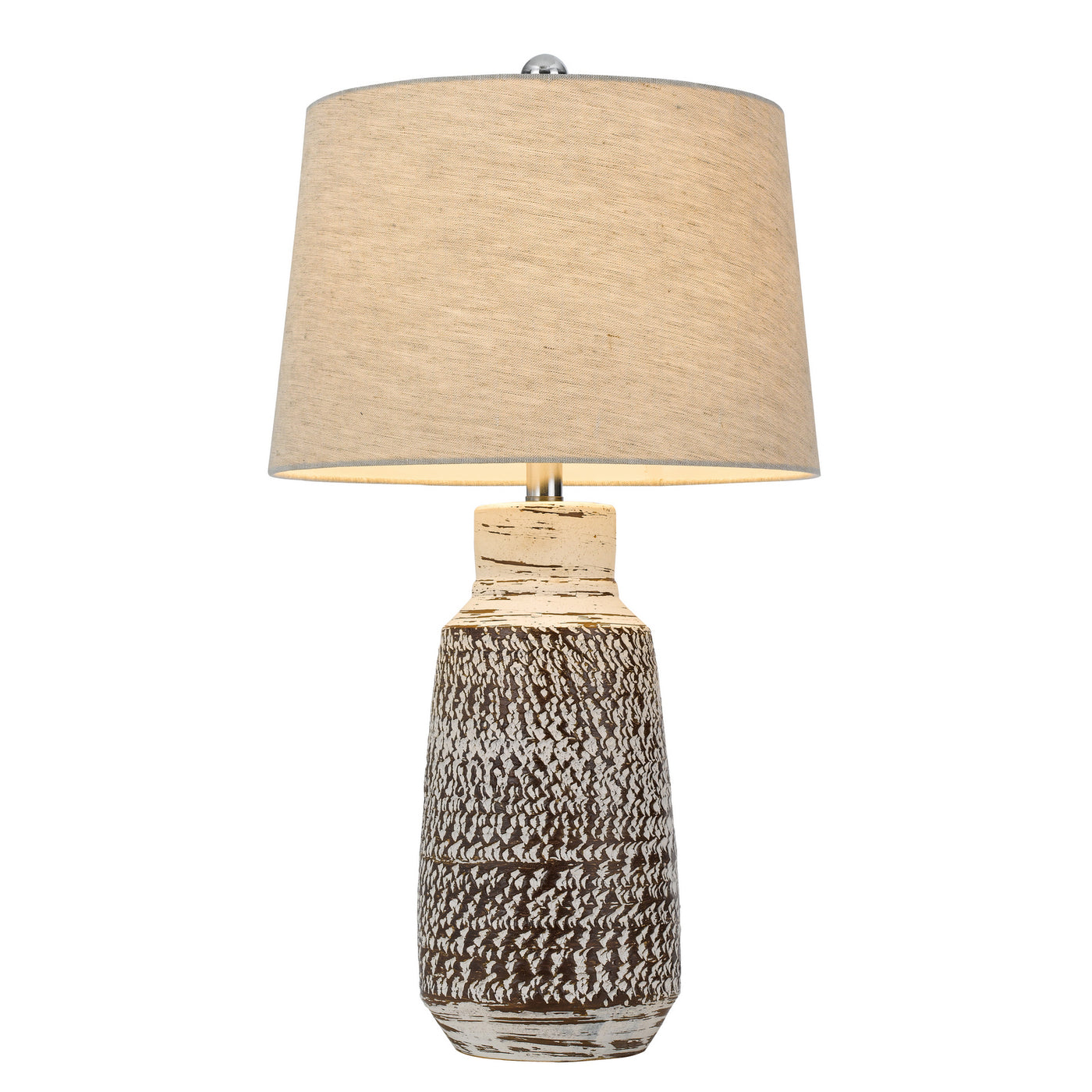 150W 3 WAY SCOTTSBORO CERAMIC TABLE LAMP AND HARDBACK TAPER DRUM SOFT BURLAP SHADE (SOLD AS PAIRS)