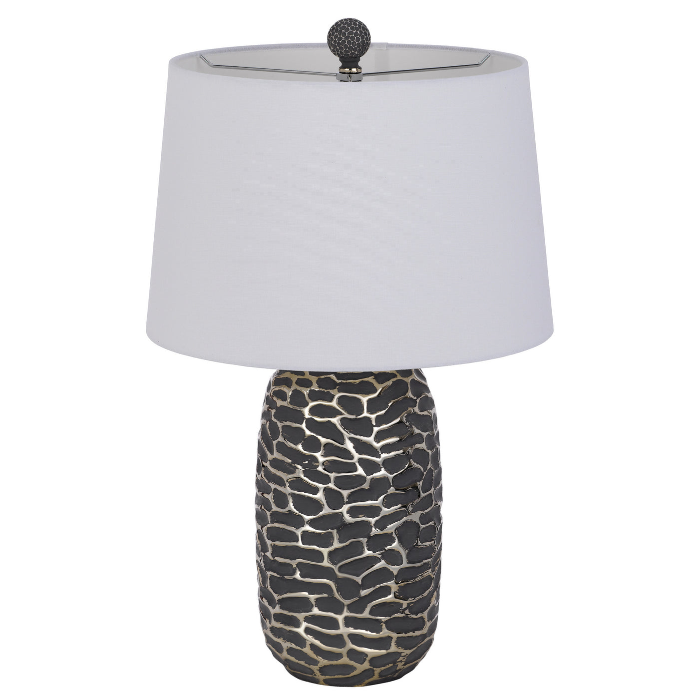 150W 3 WAY MENLO RESIN TABLE LAMP WITH HARDBACK TAPER DRUM FABRIC SHADE (SOLD AS PAIRS)