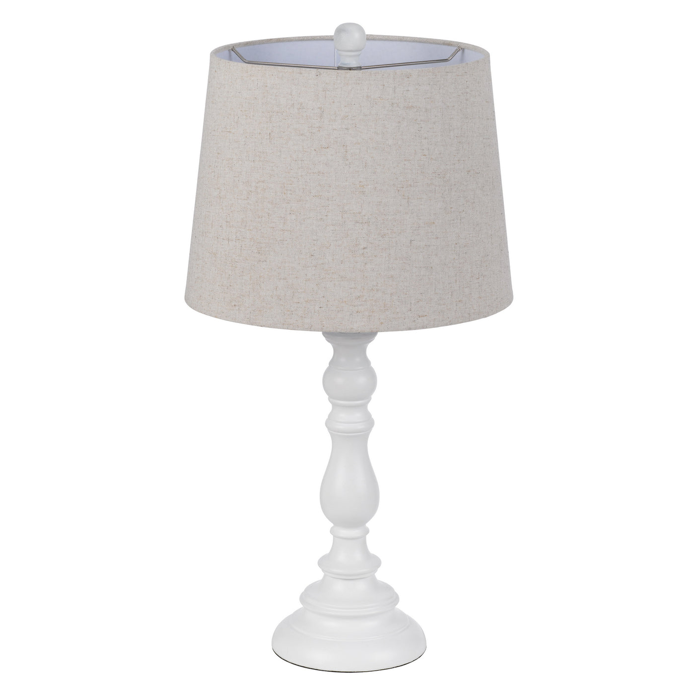 60W CHESTER RESIN TABLE LAMP WITH HARDBACK TAPER DRUM FABRIC SHADE (SOLD AS PAIRS)