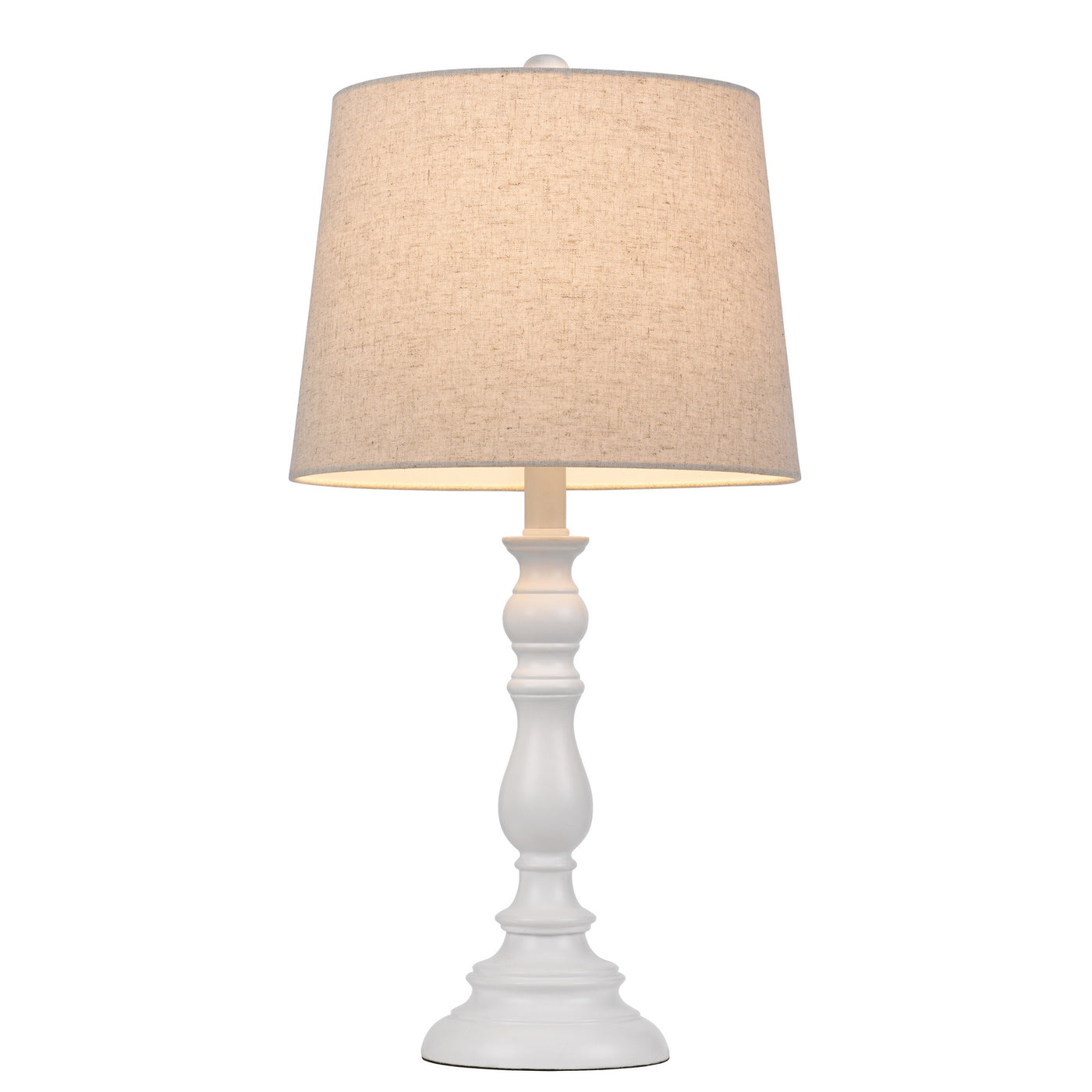 60W CHESTER RESIN TABLE LAMP WITH HARDBACK TAPER DRUM FABRIC SHADE (SOLD AS PAIRS)