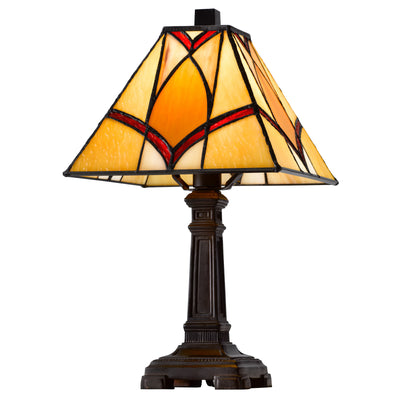 40W METAL/RESIN TIFFANY ACCENT LAMP WITH INLINE SWITCH