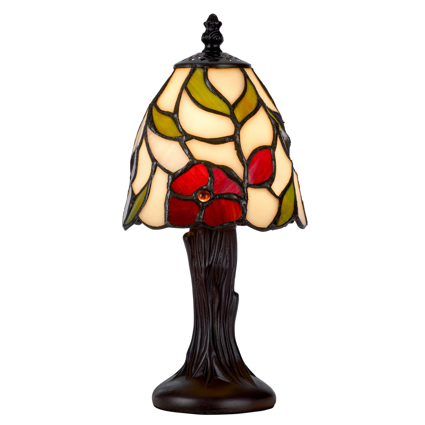 40W metal/resin Tiffany accent lamp with inline switch