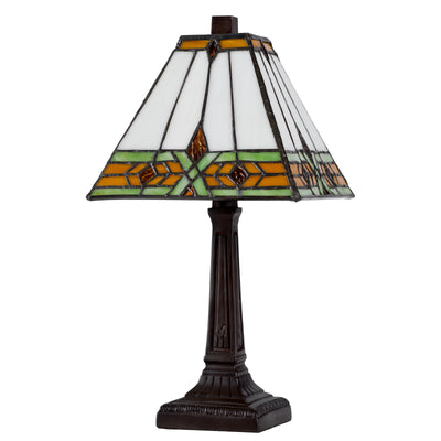 40W METAL/RESIN TIFFANY ACCENT LAMP WITH INLINE SWITCH