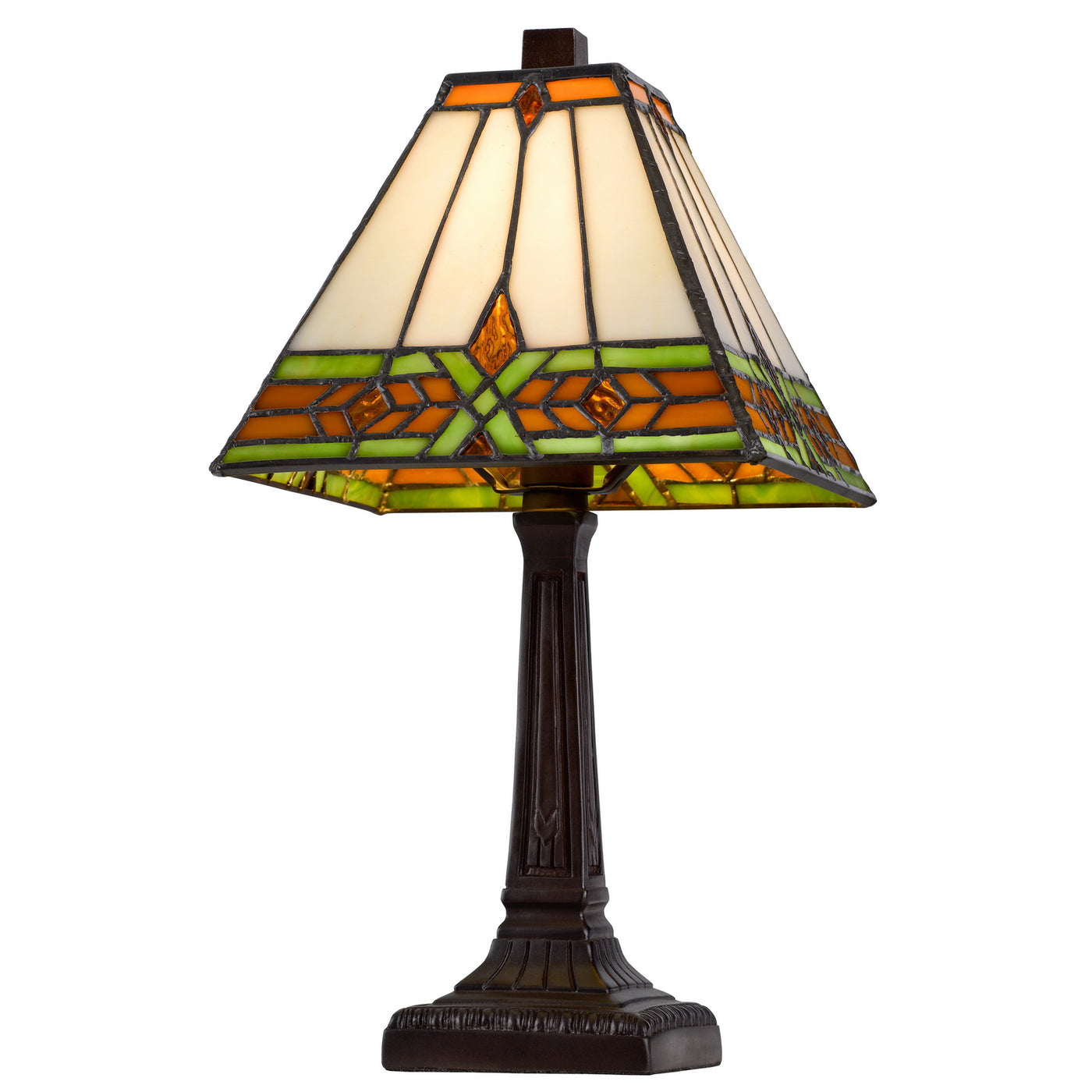 40W METAL/RESIN TIFFANY ACCENT LAMP WITH INLINE SWITCH