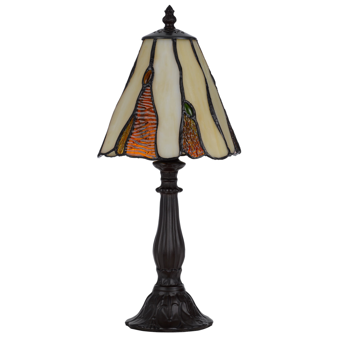 40W METAL/RESIN TIFFANY ACCENT LAMP WITH INLINE SWITCH