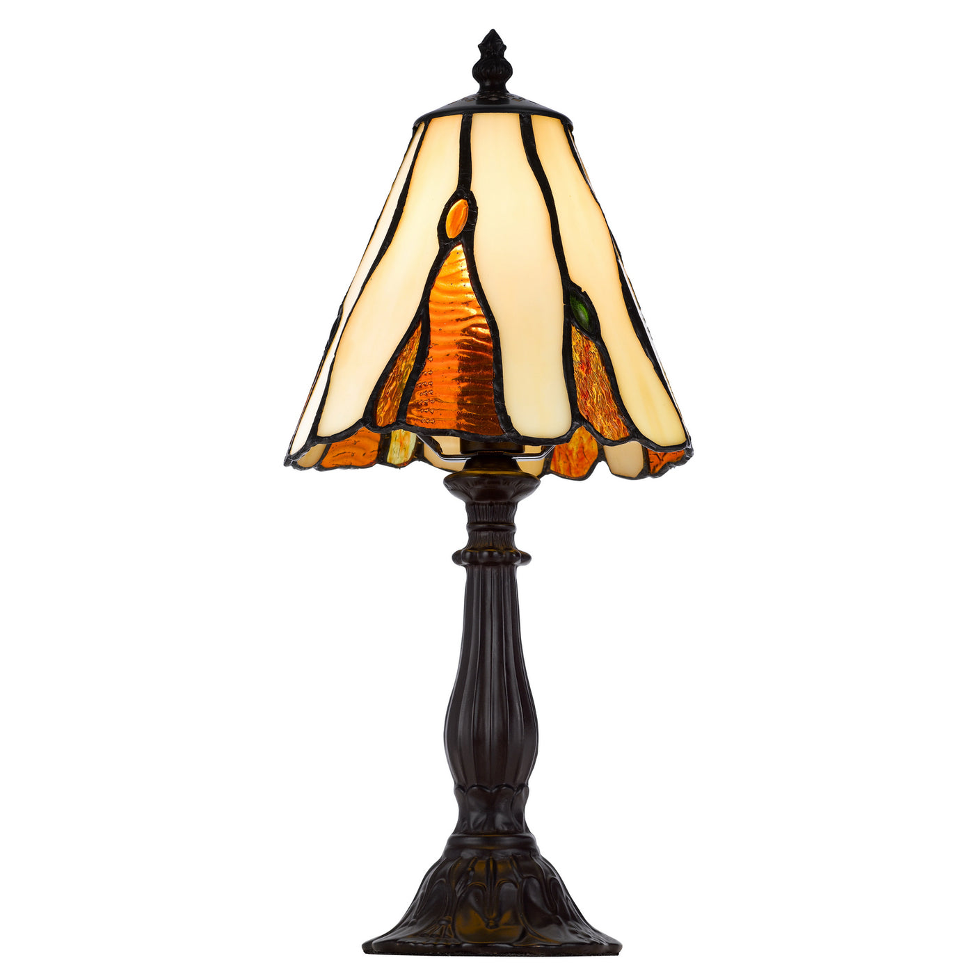 40W METAL/RESIN TIFFANY ACCENT LAMP WITH INLINE SWITCH