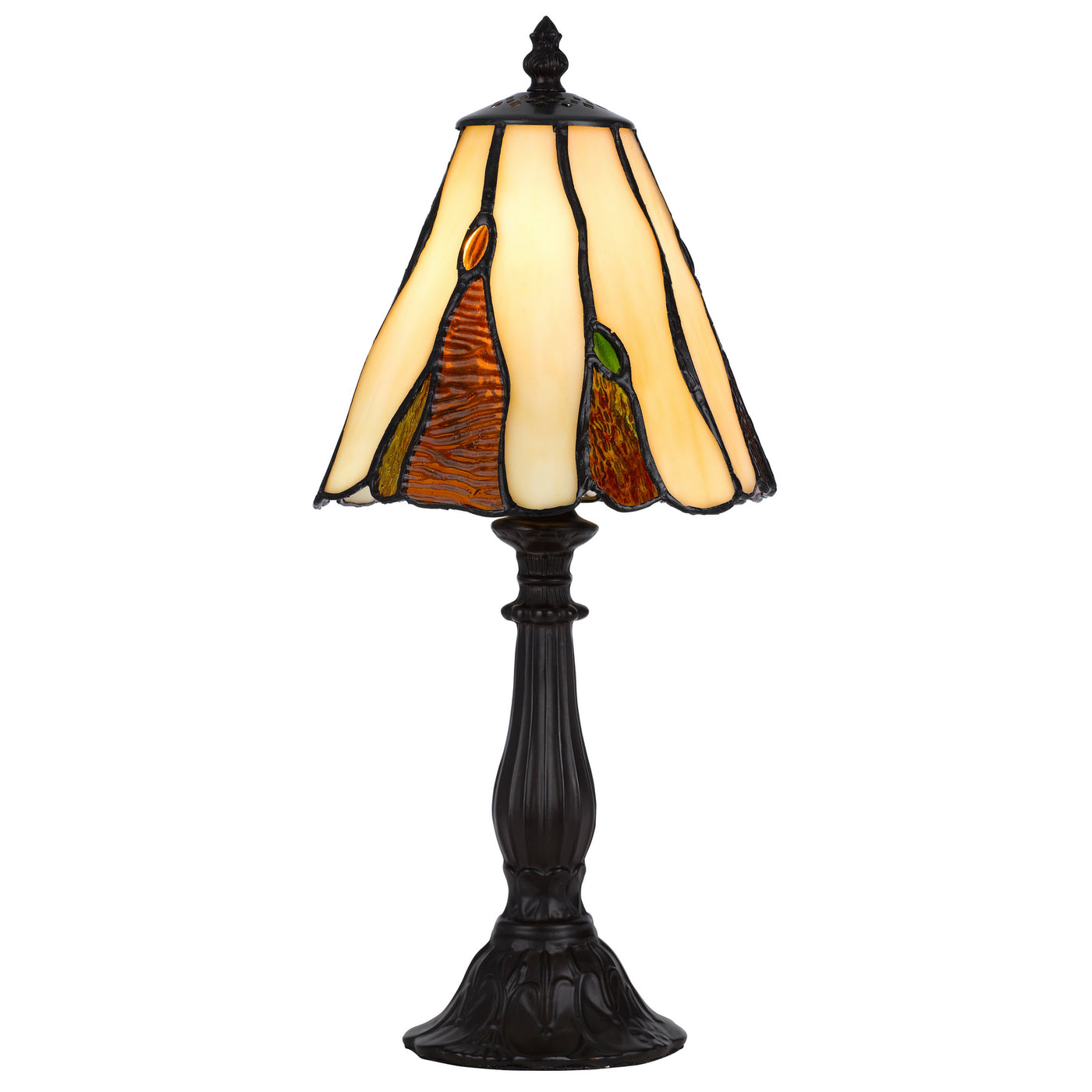 40W metal/resin Tiffany accent lamp with inline switch