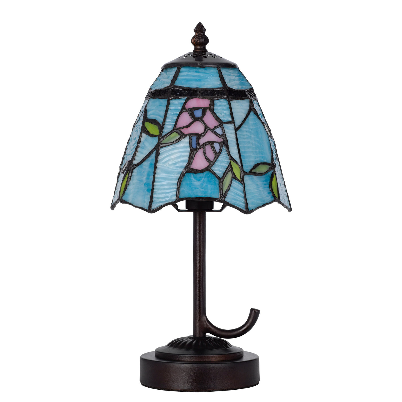 40W METAL/RESIN TIFFANY ACCENT LAMP WITH INLINE SWITCH