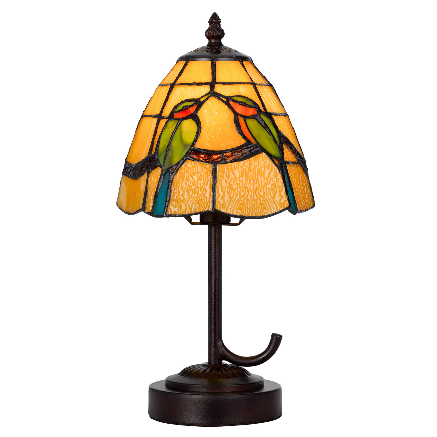 40W metal/resin Tiffany accent lamp with inline switch