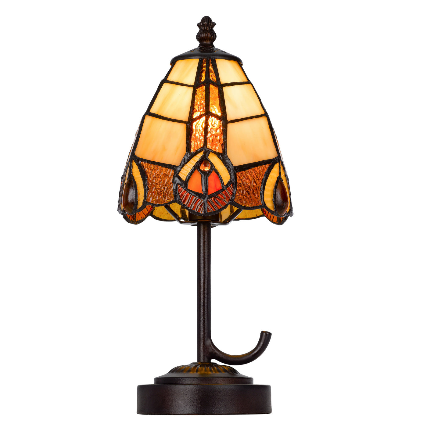 40W METAL/RESIN TIFFANY ACCENT LAMP WITH INLINE SWITCH