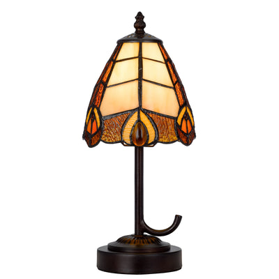 40W metal/resin Tiffany accent lamp with inline switch