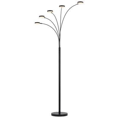 MALIBU INTERGRATED LED 8W X 5 METAL ARC FLOOR LAMP Floor Lamp Cal Lighting