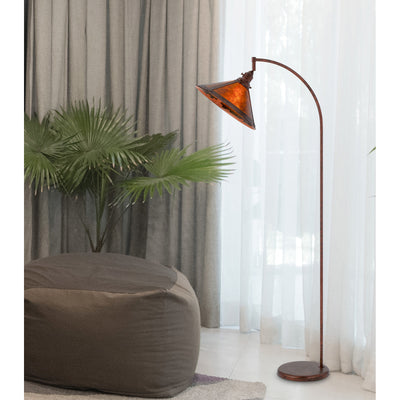 60W DOWNBRIDGE ADJUSTABLE METAL FLOOR LAMP WITH MICA SHADE Floor Lamp Cal Lighting