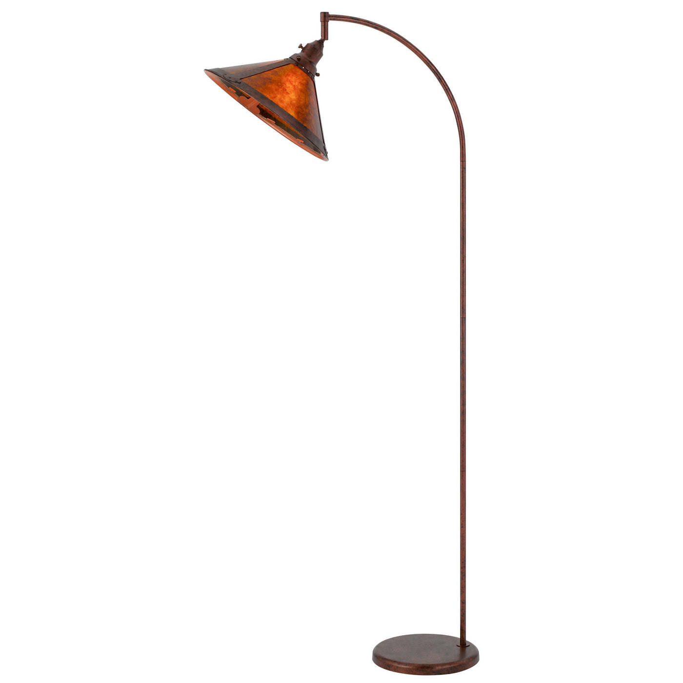 60W DOWNBRIDGE ADJUSTABLE METAL FLOOR LAMP WITH MICA SHADE Floor Lamp Cal Lighting