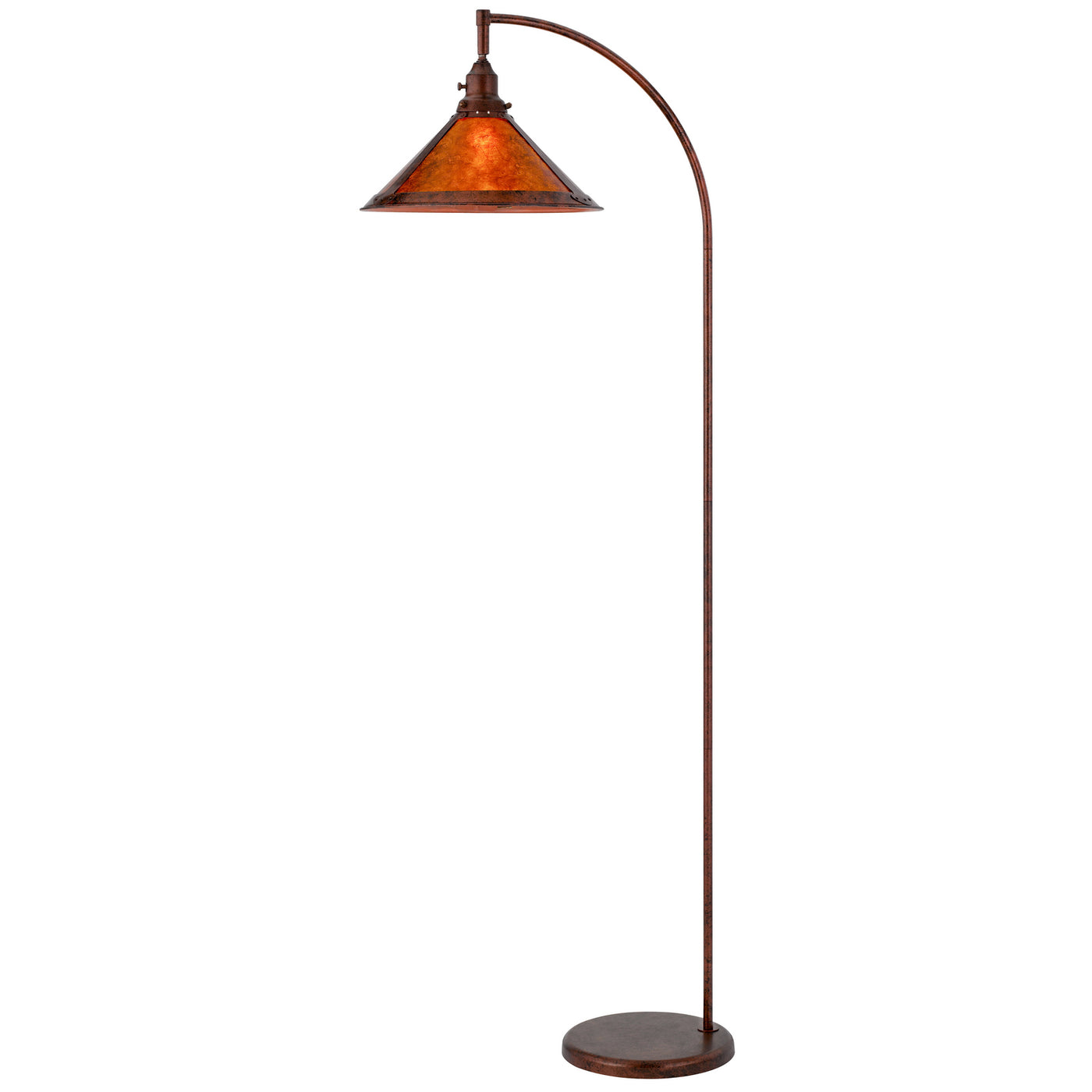 60W DOWNBRIDGE ADJUSTABLE METAL FLOOR LAMP WITH MICA SHADE Floor Lamp Cal Lighting