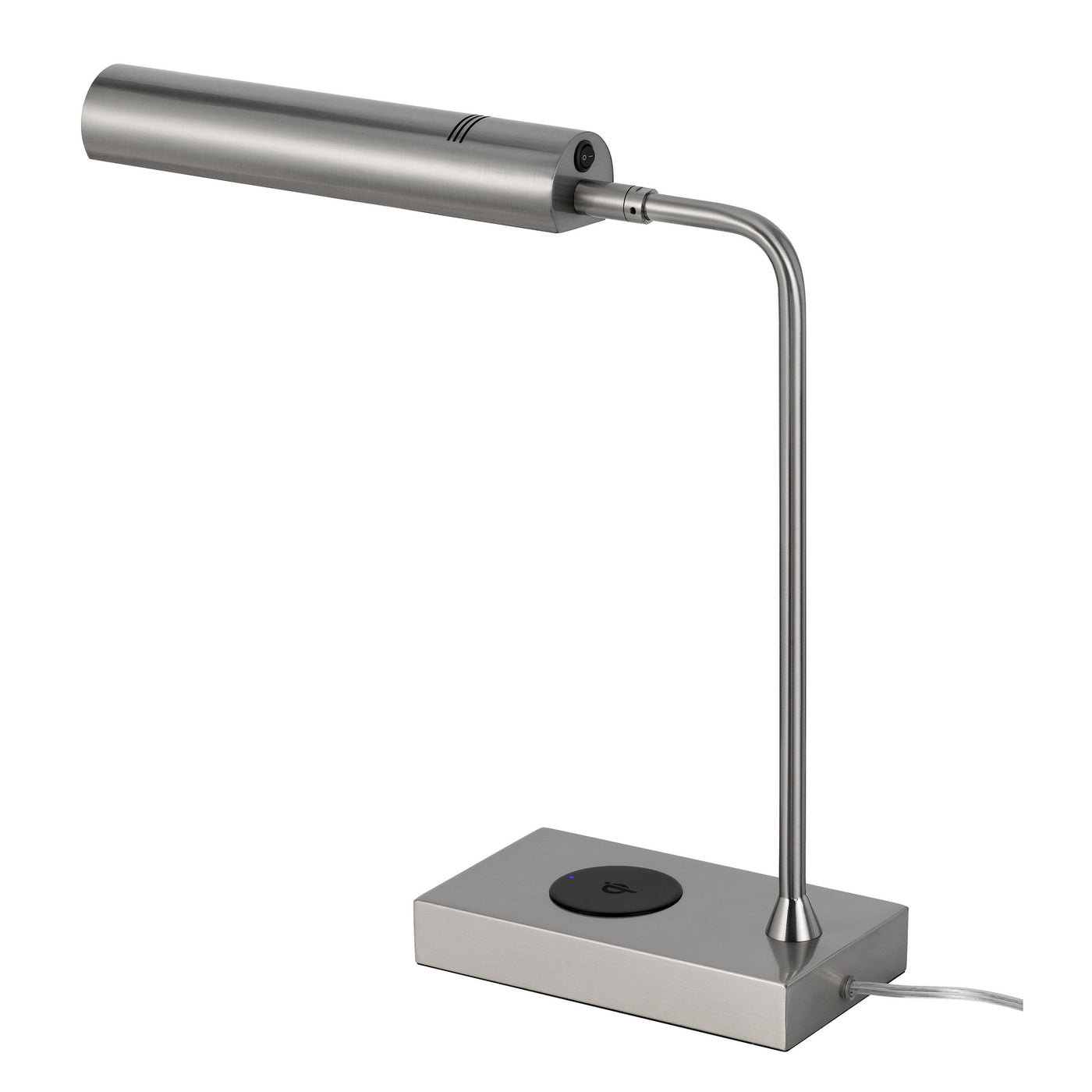 DELRAY 12W INTERGRATED LED METAL DESK LAMP WITH WIRELESS CHARGING PORT Table Lamp Cal Lighting