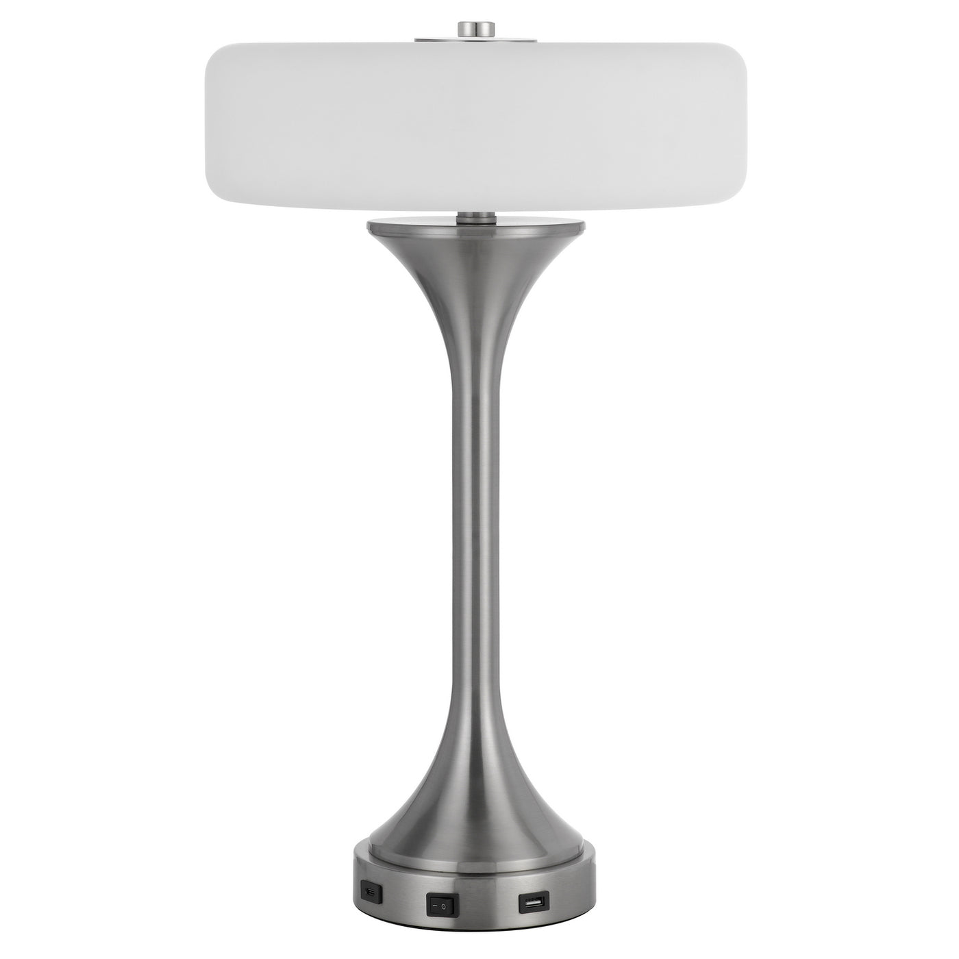 ESPOO 25W X 3 METAL DESK/TABLE LAMP WITH FROSTED GLASS SHADE Table Lamp Cal Lighting