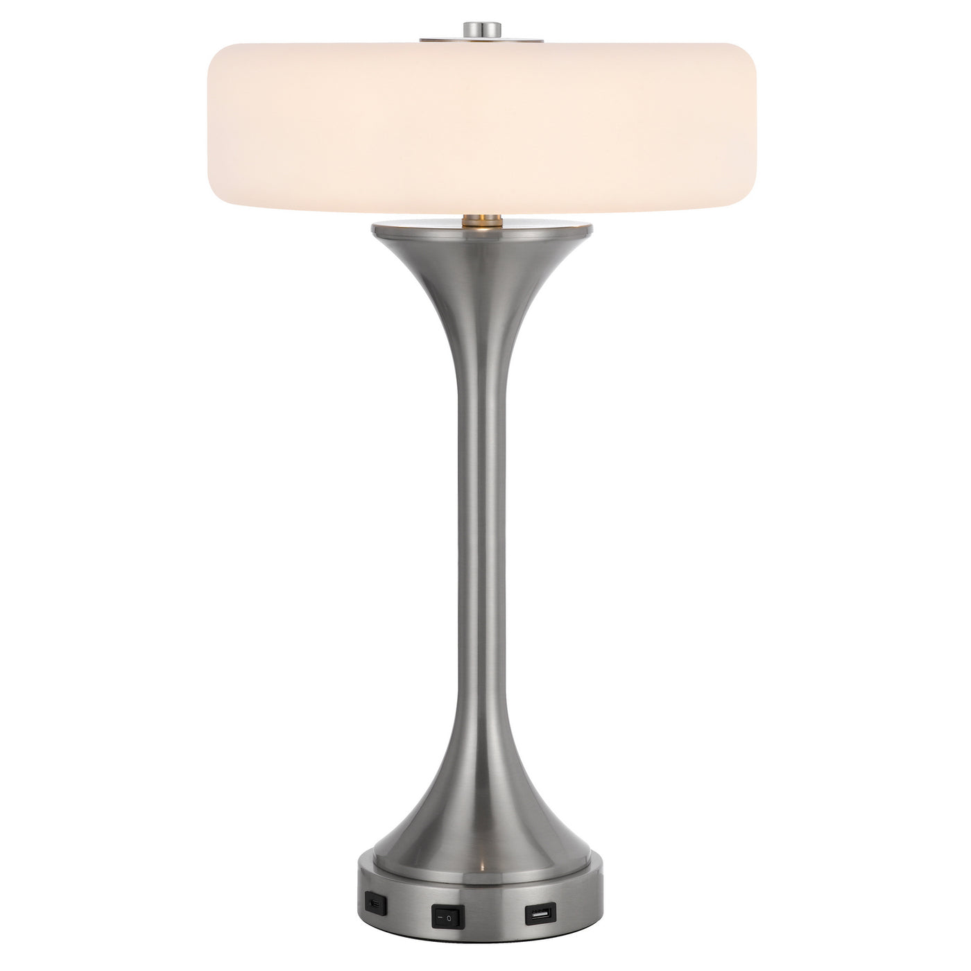 ESPOO 25W X 3 METAL DESK/TABLE LAMP WITH FROSTED GLASS SHADE Table Lamp Cal Lighting