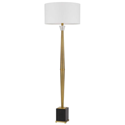 150W 3 WAY SALFORD METAL FLOOR LAMP WITH CRYSTAL FONT / MARBLE BASE AND DRUM HARDBACK FABRIC SHADE Table Lamp Cal Lighting