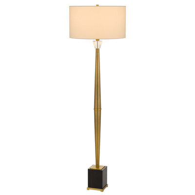 150W 3 WAY SALFORD METAL FLOOR LAMP WITH CRYSTAL FONT / MARBLE BASE AND DRUM HARDBACK FABRIC SHADE Table Lamp Cal Lighting