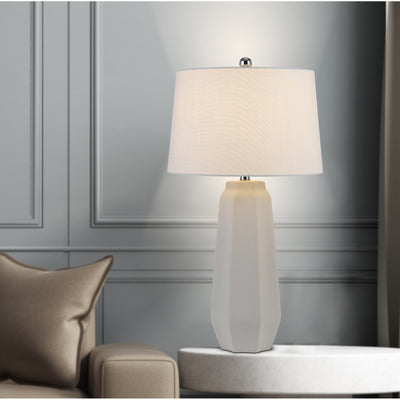 150W 3 WAY DRAYTON CERAMIC TABLE LAMP WITH HARDBACK FABRIC SHADE (SOLD IN PAIRS)