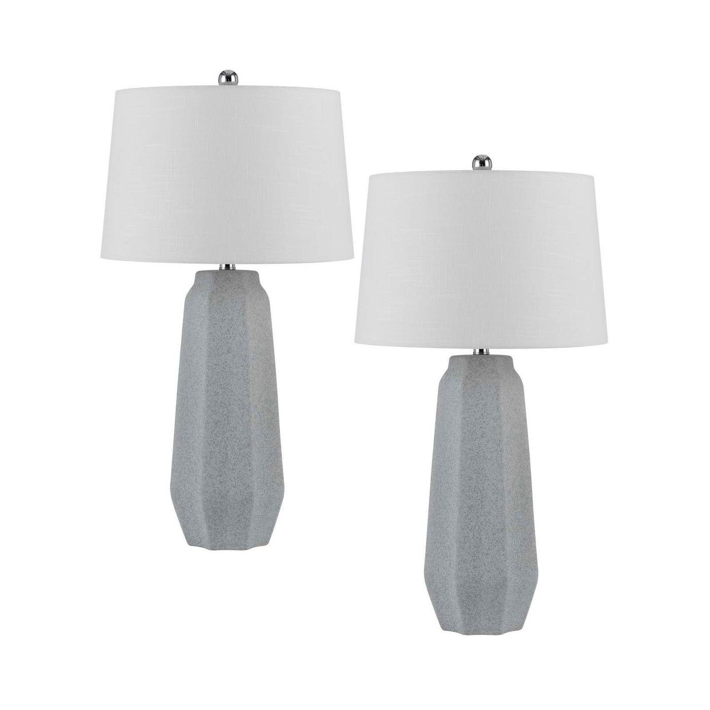 150W 3 way Drayton ceramic table lamp with hardback fabric shade (sold in pairs)