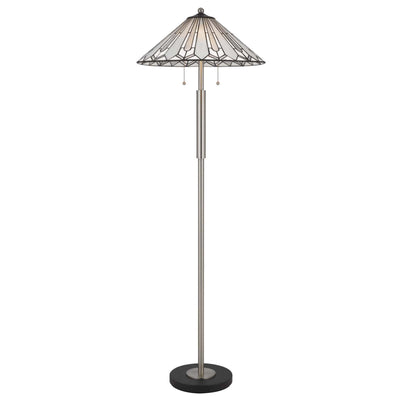 60W X 2 MUIRFIELD TIFFANY FLOOR LAMP Floor Lamp Cal Lighting