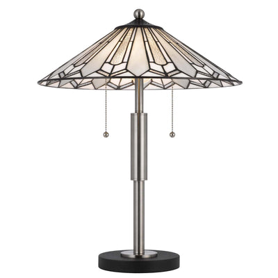 60W X 2 MUIRFIELD TIFFANY TABLE LAMP