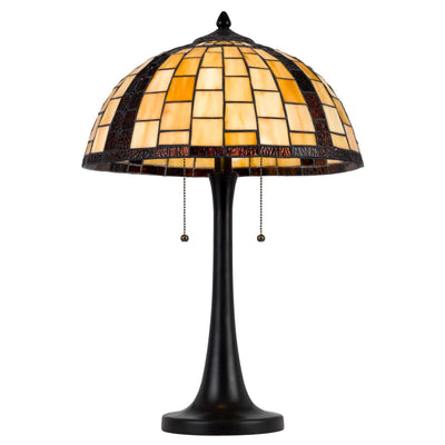 60W X 2 WHITTON TIFFANY TABLE LAMP