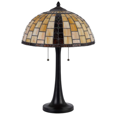 60W X 2 WHITTON TIFFANY TABLE LAMP