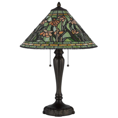 60W X 2 MILWOOD TIFFANY TABLE LAMP