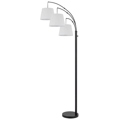 60W X 3 VARDON METAL ARC FLOOR LAMP WITH HARDBACK FABRIC SHADE Floor Lamp Cal Lighting