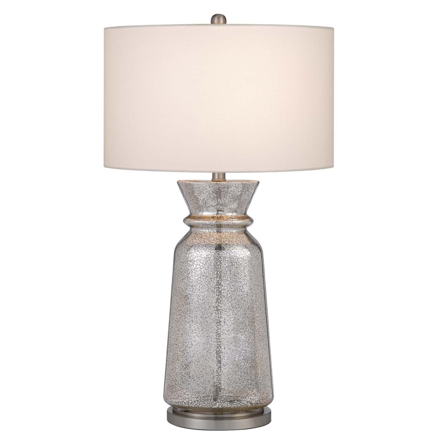 150W 3 WAY KESWICK GLASS TABLE LAMP WITH HARDBACK FABRIC SHADE (SOLD IN PAIRS)