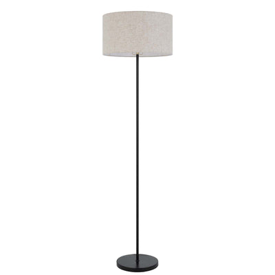 150W 3 WAYT CROMWELL METAL FLOOR LAMP WITH LINEN SHADE Floor Lamp Cal Lighting