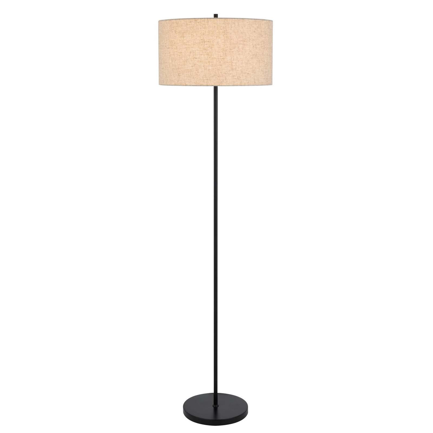 150W 3 WAYT CROMWELL METAL FLOOR LAMP WITH LINEN SHADE Floor Lamp Cal Lighting