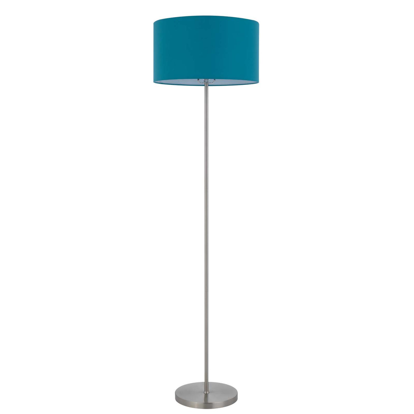 150W 3 WAYT CROMWELL METAL FLOOR LAMP WITH AQUA BLUE LINEN SHADE Floor Lamp Cal Lighting