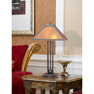 60W X 2 TABLE LAMP W/MICA SHADE