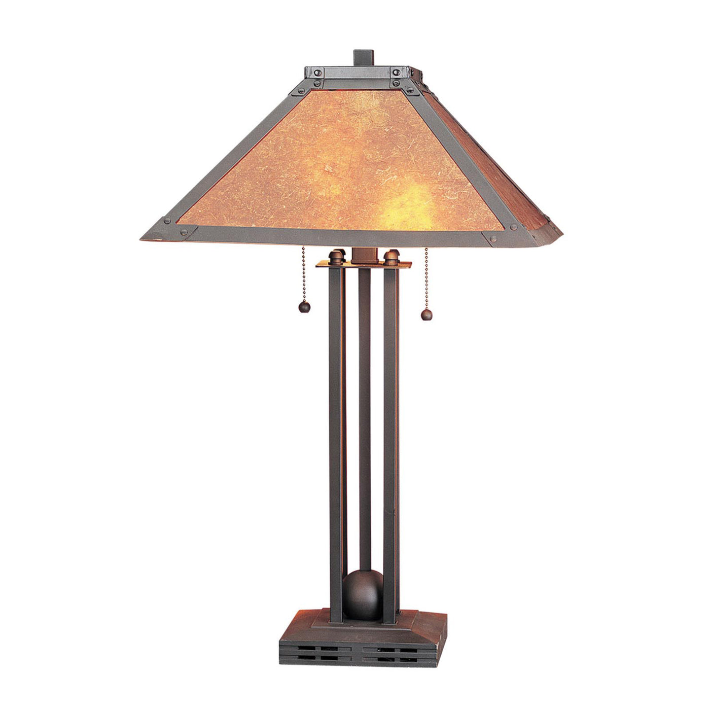 60W X 2 Table Lamp W/Mica Shade