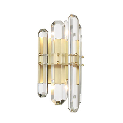 Bolton 2 Light Aged Brass Sconce Wall Sconce Crystorama