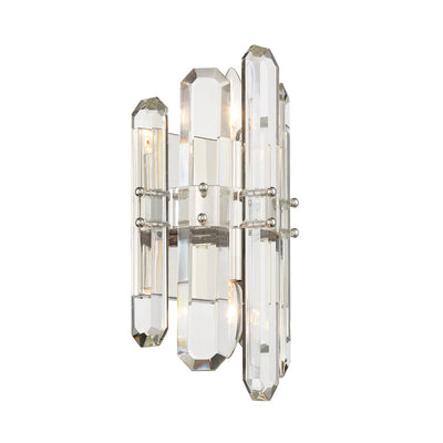 Bolton 2 Light Polished Nickel Sconce Wall Sconce Crystorama