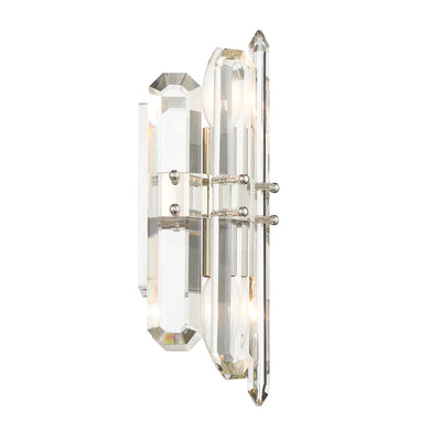 Bolton 2 Light Polished Nickel Sconce Wall Sconce Crystorama