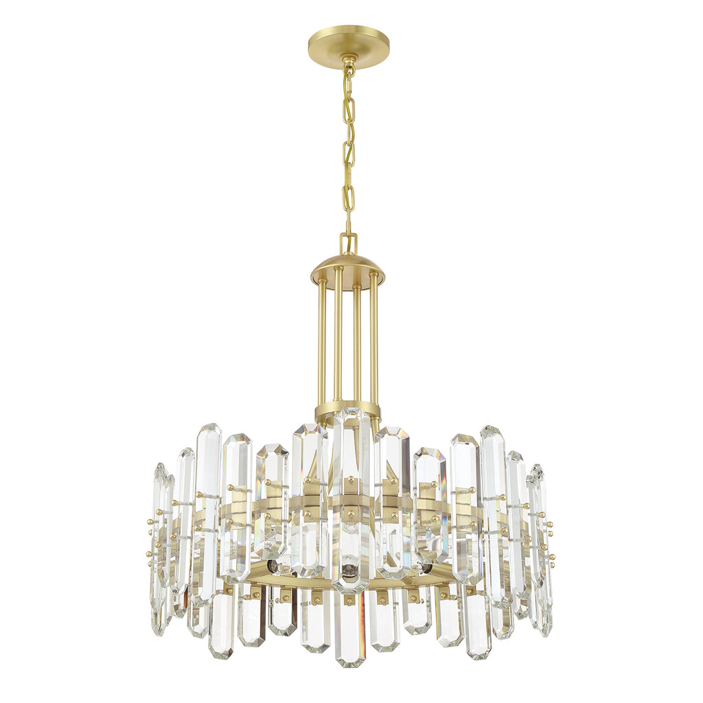 Bolton 8 Light Aged Brass Chandelier Chandelier Crystorama