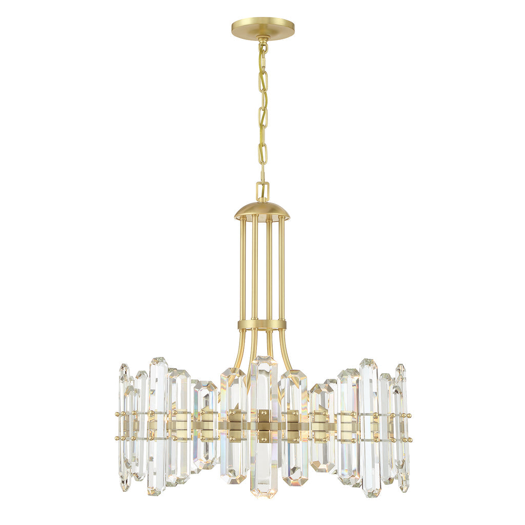 Bolton 8 Light Aged Brass Chandelier Chandelier Crystorama