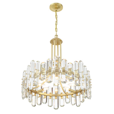 Bolton 8 Light Aged Brass Chandelier Chandelier Crystorama