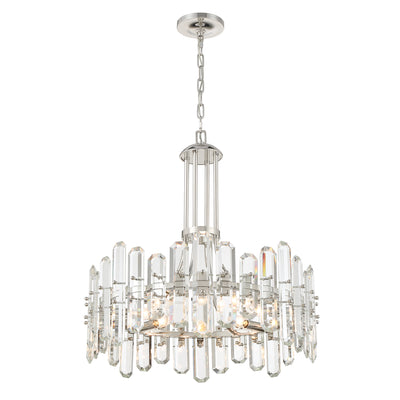 Bolton 8 Light Polished Nickel Chandelier Chandelier Crystorama