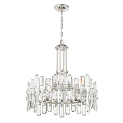 Bolton 8 Light Polished Nickel Chandelier Chandelier Crystorama