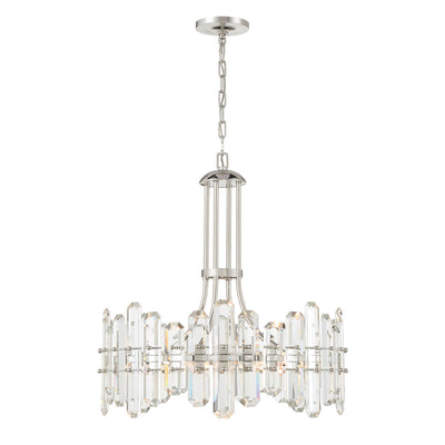 Bolton 8 Light Polished Nickel Chandelier Chandelier Crystorama