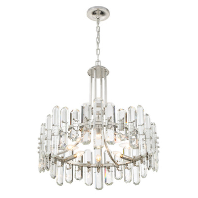 Bolton 8 Light Polished Nickel Chandelier Chandelier Crystorama