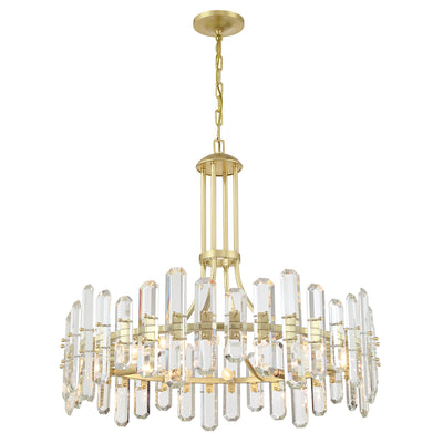 Bolton 12 Light Aged Brass Chandelier Chandelier Crystorama